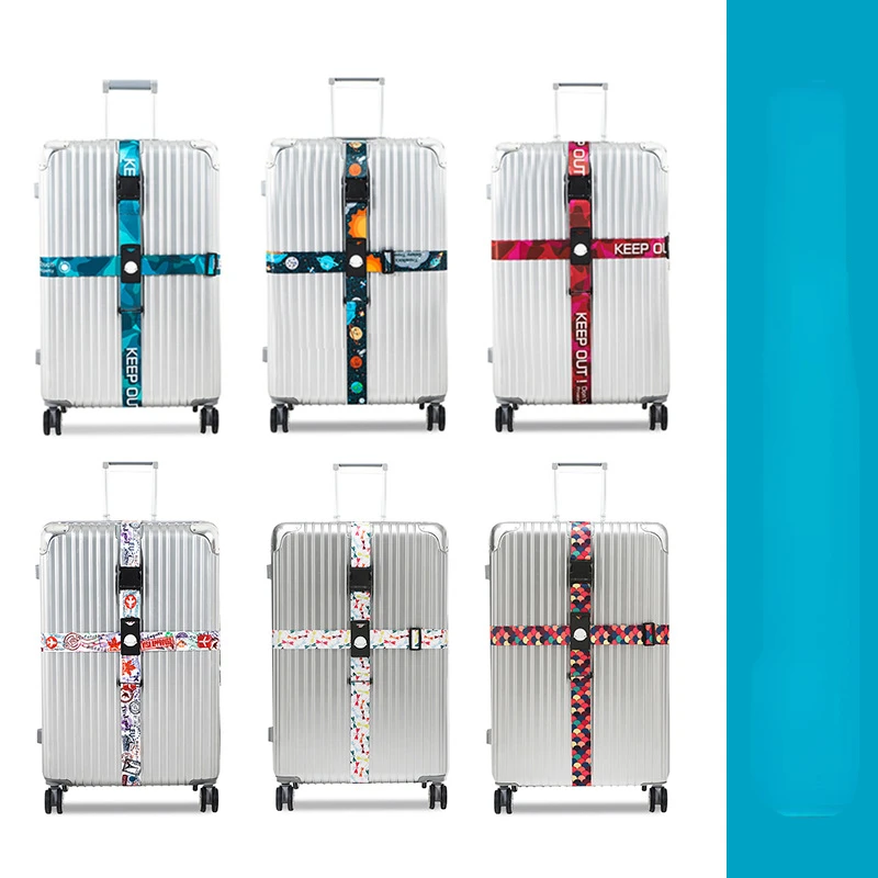 TSA Luggage Lock Password Luggage Straps Combination Lock Adjustable Packing Belts Binding Straps Travel Abroad Customs Locks