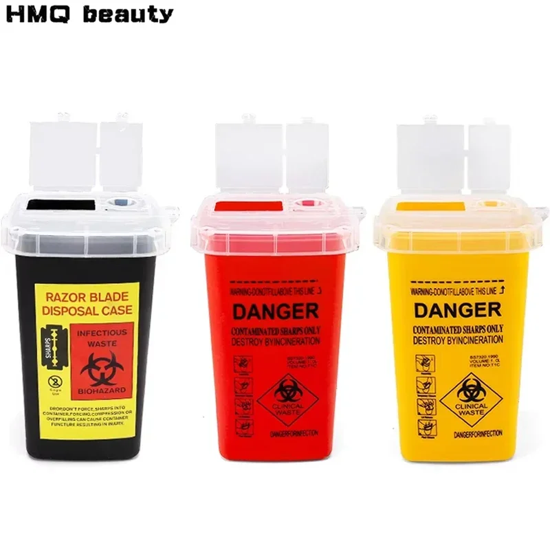 Plastic Waste Box Medical Supplies Container Large Capacity Disposable Collect Box Tattoo Needles Blade Recycling Storage Box