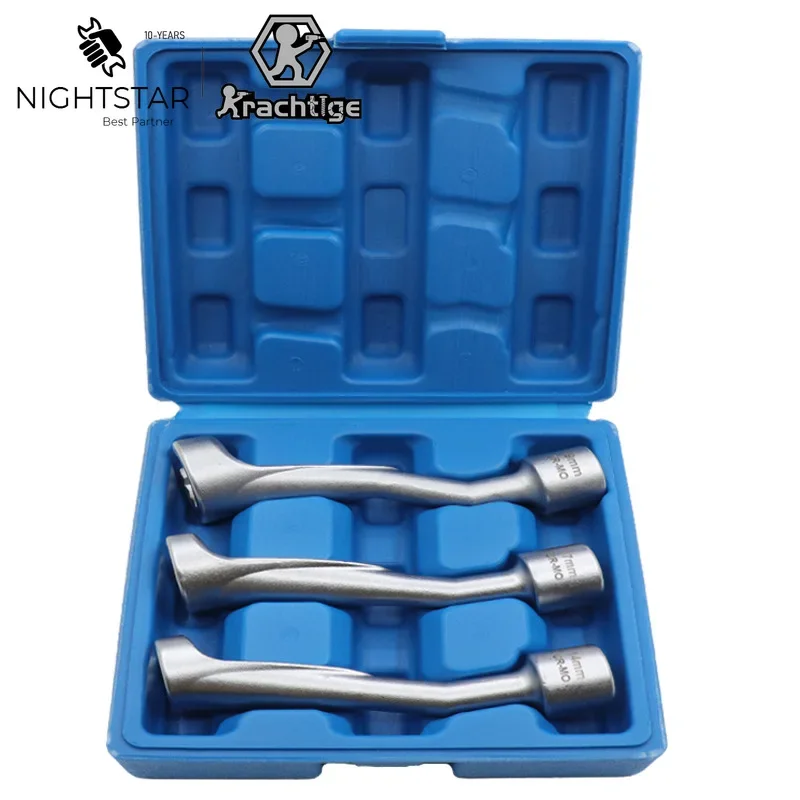 Set Chiavi A Bussola Per Tubi - 3 Misure (8x9, 10x11, 12x13) Con Asta Rotante - Foto 8