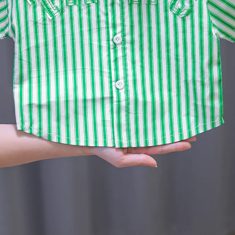 Children's clothing summer baby clothes girls letters short-sleeved suits boys lapel shirts shorts simple casual two-piece suit Baby Clothing Set for girl