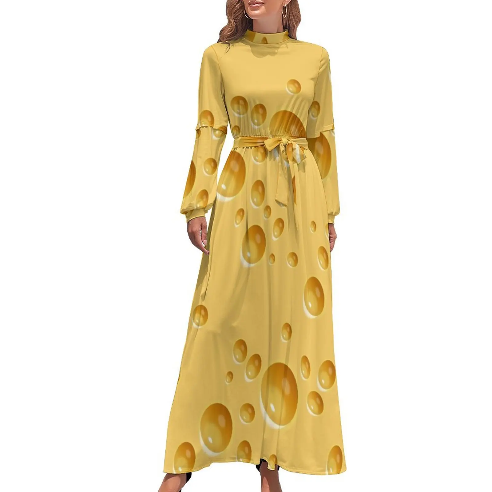thumbnail image 1 of Vestido largo de queso suizo, vestidos africanos para mujer, vestido estilo coreano, 1 of 5