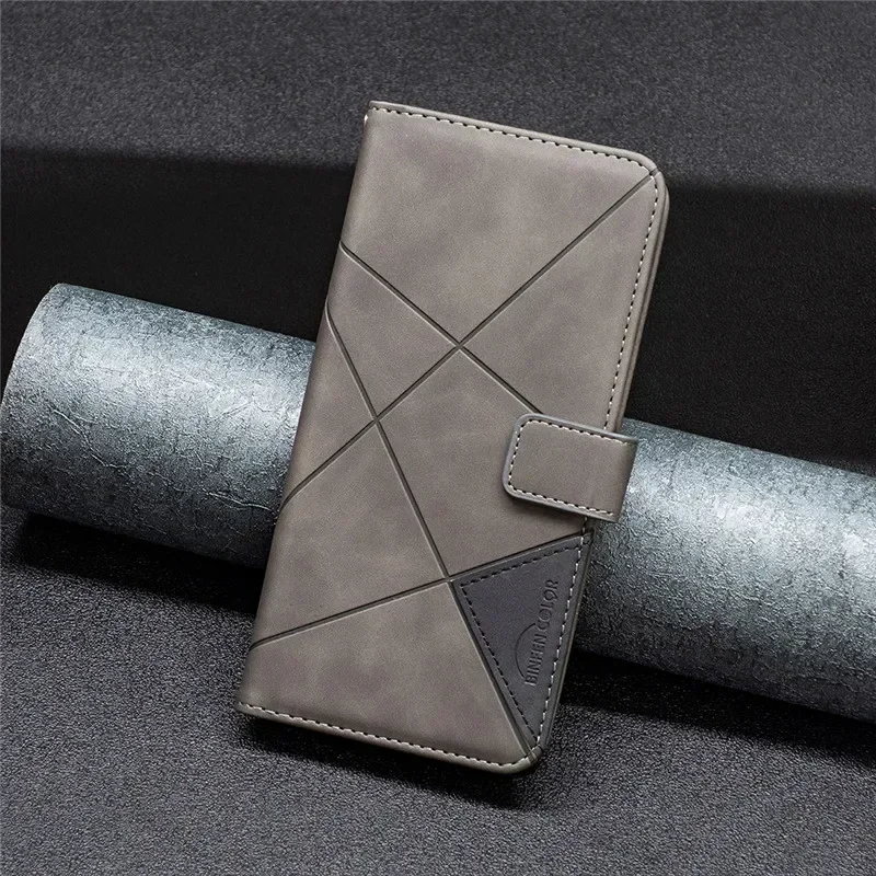 Geometric Flip Leather Wallet Phone Case Cover