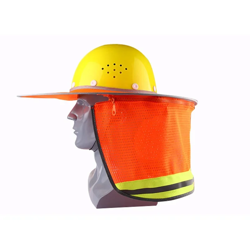 Construction Safety Reflective Hard Hat Neck Shield Helmet Sun Shade  Reflective Stripe Kit Summer Sun Protection Prevent Sunburn