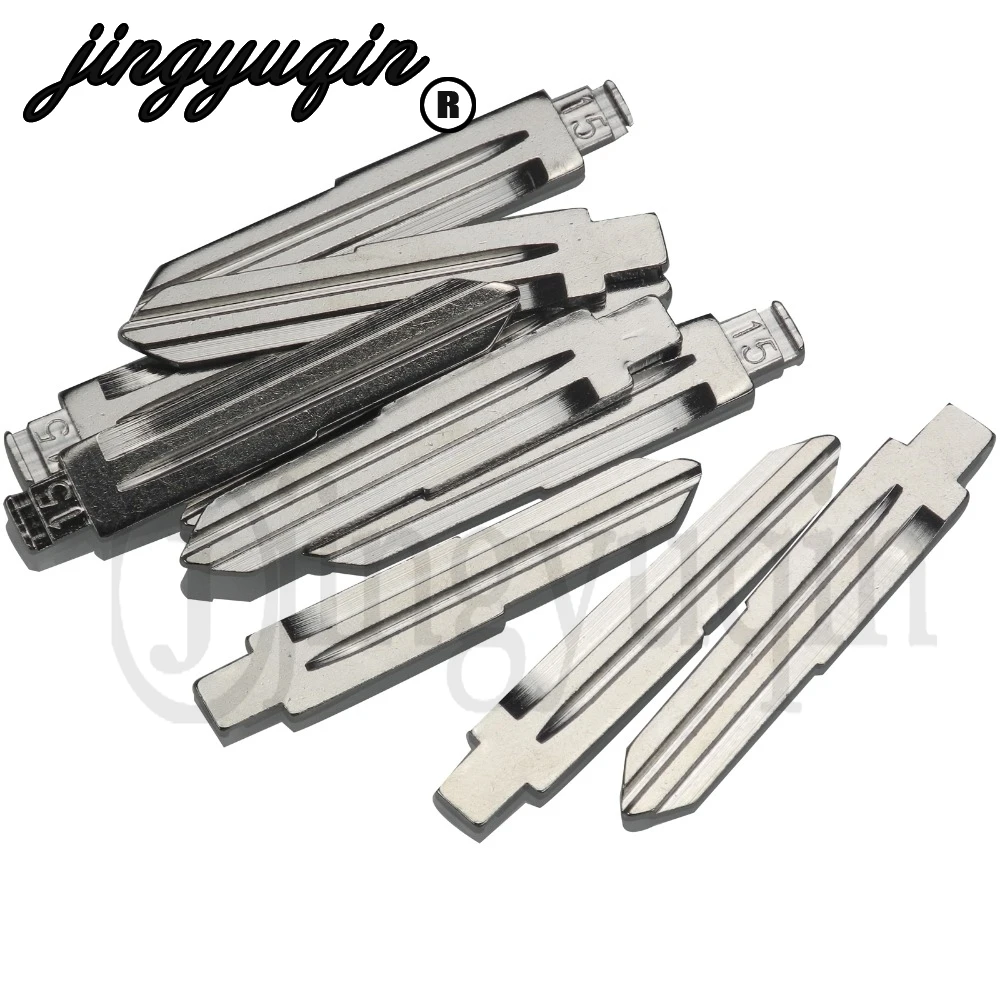 

Jingyuqin 10 шт. пульт дистанционного управления Складной флип № 15 необработанный ключ для SUZUKI JEEP Chevrolet Spark Buick kia ключ для автомобиля Hyundai Blank