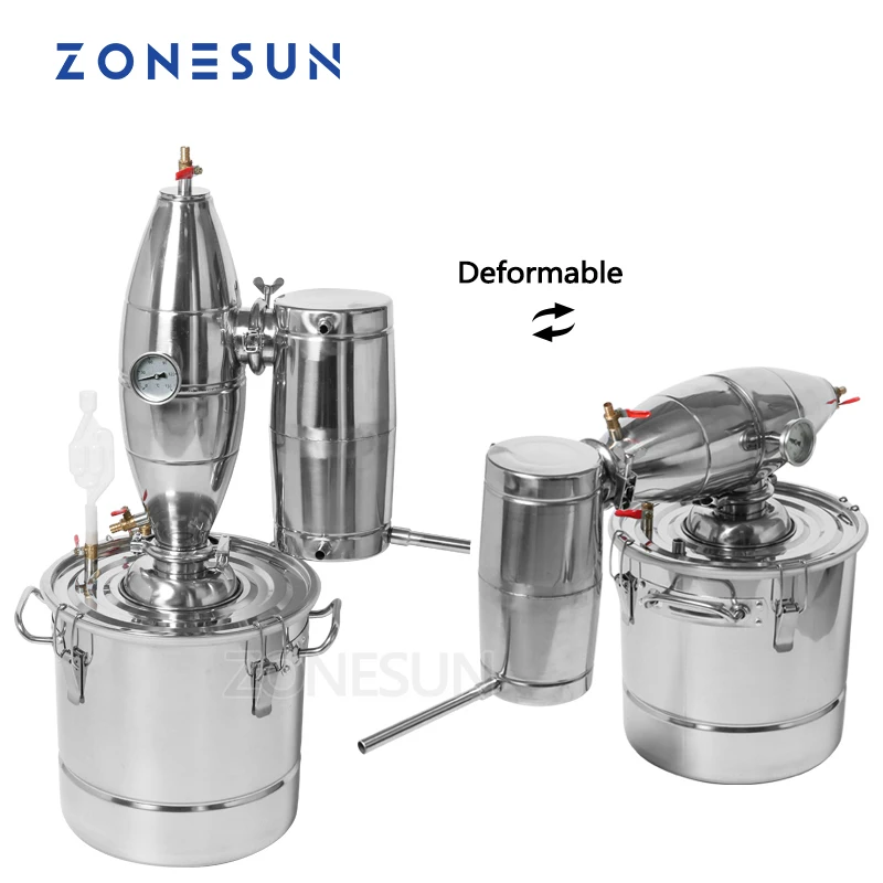 

ZONESUN 70L винный дистиллятор, посуда для бара, пивоваренное оборудование, бойлер, набор для алкоголя, набор для бара из нержавеющей стали
