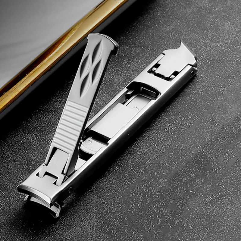 Stainless Steel Foldable Hand Toe Nail Clippers Cutter Double Head Cutter Trimmer Silver Nail Tool