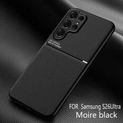 Luxury Slim Magnetic Leather Phone Case - Premium Protection Cover for Galaxy A50 (Black)