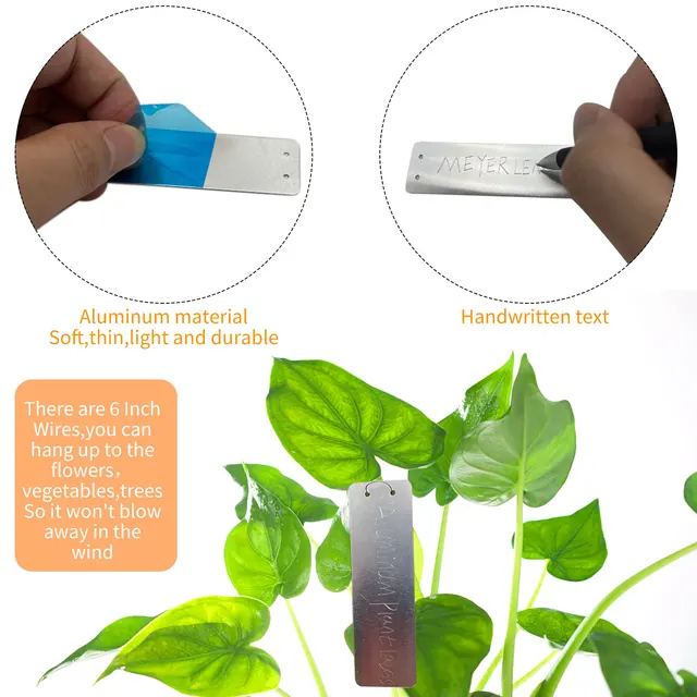 100Db Növényi Címkék Alumínium Vízálló Uv-Os Kertészeti Üzem - Image 3