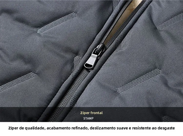 Jaqueta Masculina de Algodão Forrada com Lã Grossa