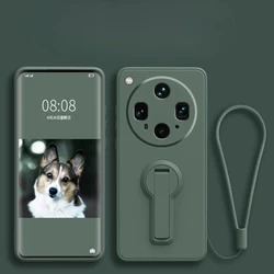 Liquid Silicone Shockproof Lanyard Stand Holder for OPPO Find X3 Pro (Dark green)
