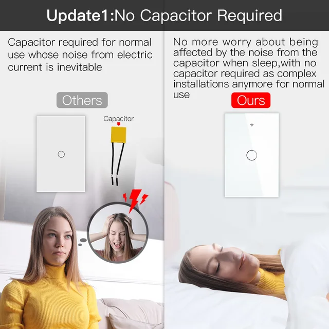 ZigBee przycisk dotykowy na ścianie inteligentny włącznik światła z neutralny/nie neutralny, nie kondensator inteligentne życie/Tuya 2/3 Way Control kompatybilny AlexaGoogle 2