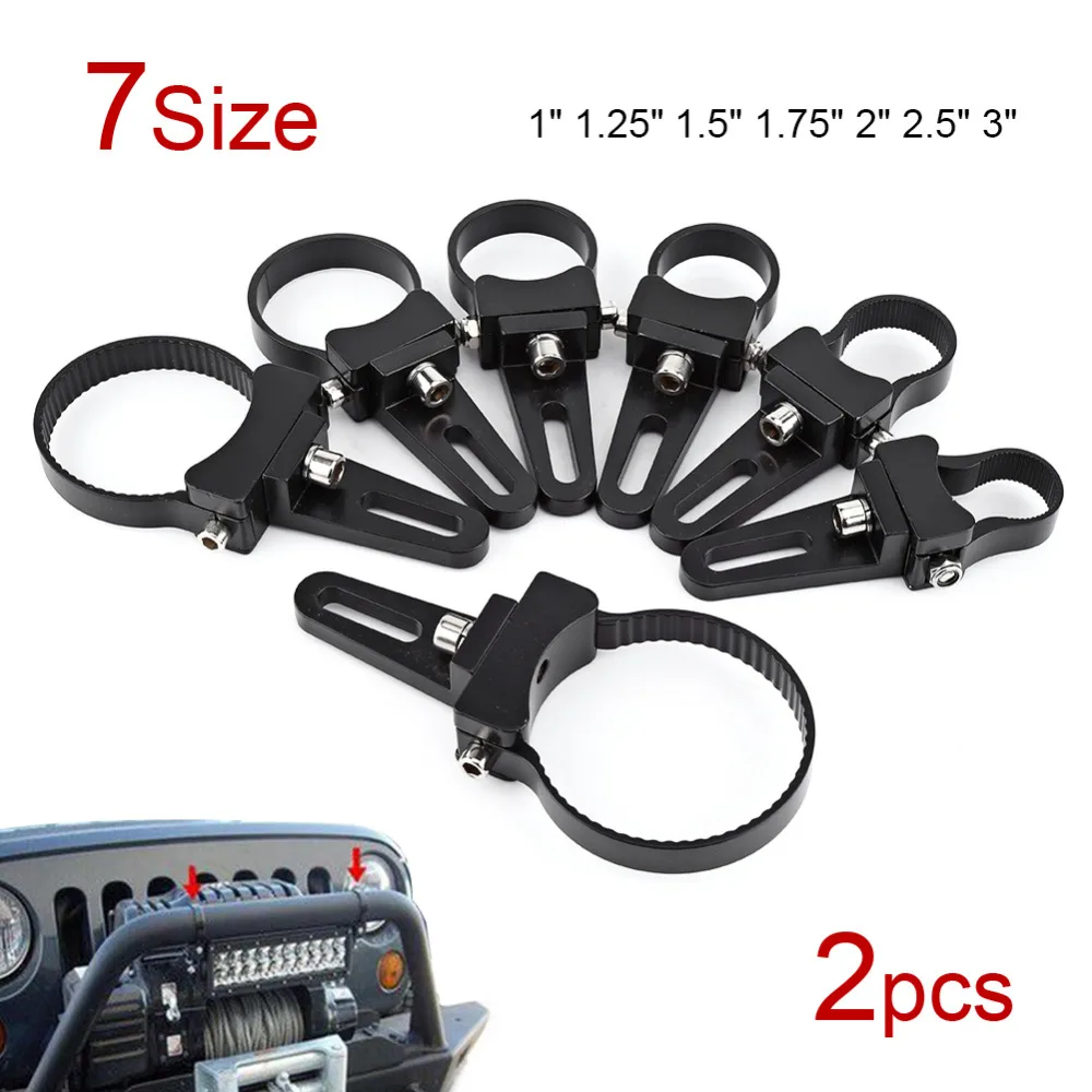 2 stücke Halterung Schellen Rohr Bull/Roll Bar Halterung Schellen Halter  LED Auto Lkw Offroad Arbeit licht Aluminium Auto-Styling - AliExpress