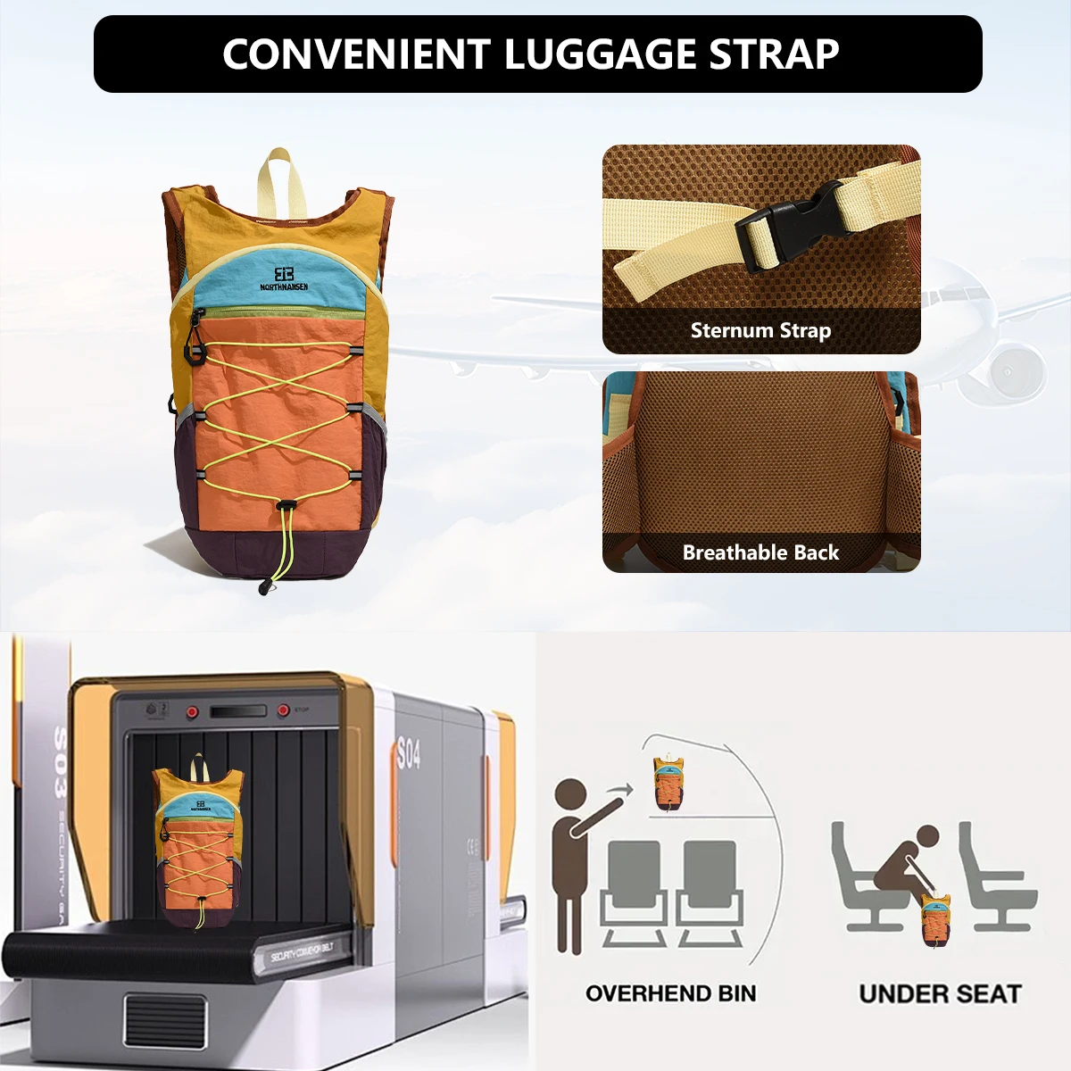 Outdoor Hiking Backpack, Sports Backpack, Women's Travel Lightweight Hiking Backpack, Small Backpack, Commuting Camping Backpack for College Students