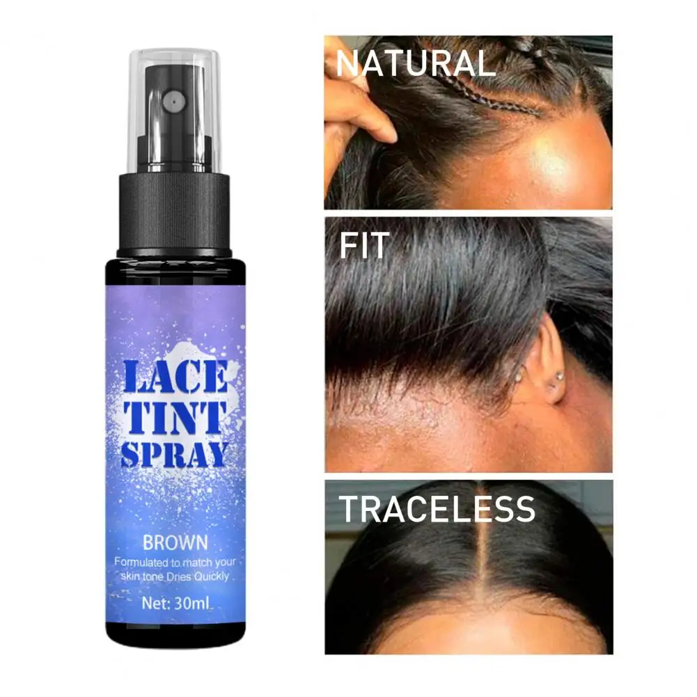 30ml Wig Lace Tint Spray Point Nozzle Wig Hair Dye Spray Seamless Wigs Lace Melting Concealer Concealer Liquid