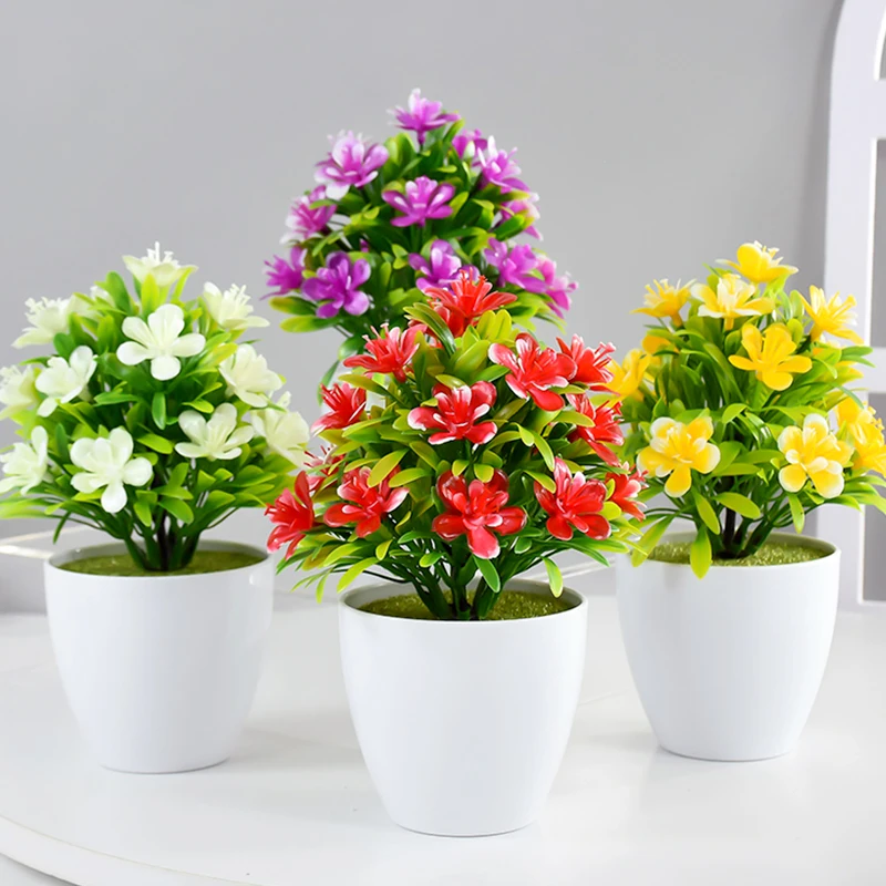 Piante Artificiali In Vaso, Set Da 6 – Plastica Realistica Per Casa, Scrivania, Ufficio - 2
