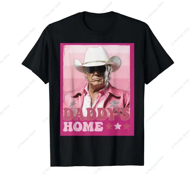 Funny Trump Take America Back Daddy's Home Trump Pink 2024 T-Shirt 1