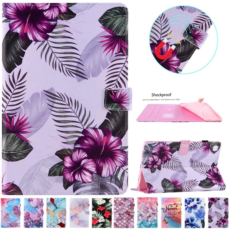 

For All New Amazon Fire HD 10 HD10 Plus 2021 Case Cute Marble Flower Painted Soft TPU Tablet for Funda Fire HD 10 2021 Cover