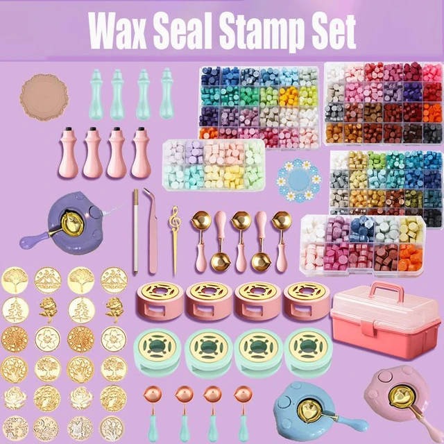 Wax Seal Stamp Set Lacquered Stamp Sealing Wax Kit DIY Craft Supplies  Scrapbooking Wedding Invitation Decorative Sealing Wax Set - AliExpress