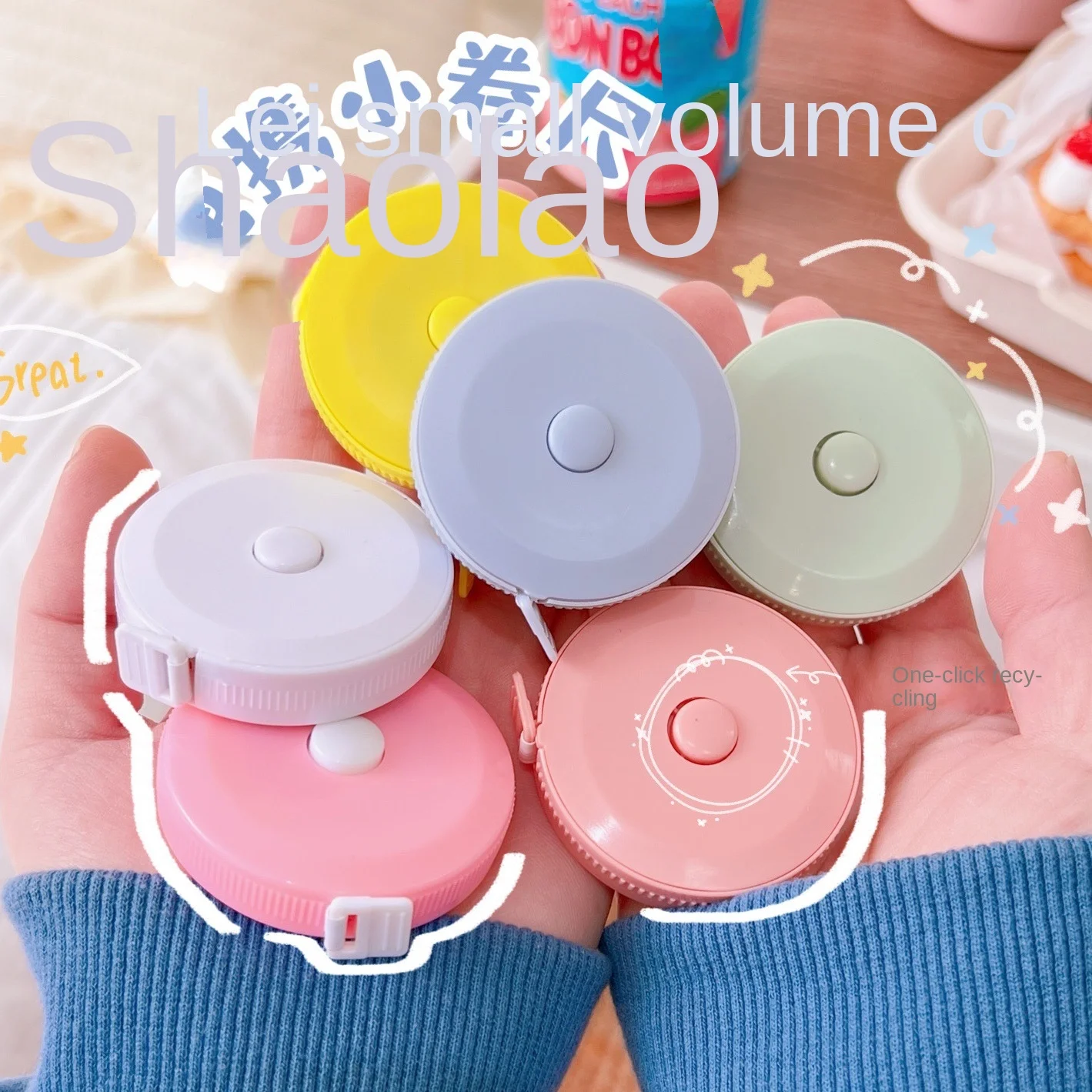 1 Pc 1.5m Portable Retractable Ruler Mini Tape Measure Sewing Leather Ruler Children Height Ruler Centimeter Inch Roll Tape