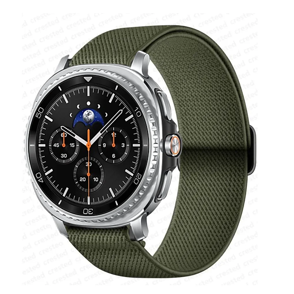 Braided Nylon Elastic Strap for Smartwatch 44mm/40mm/47mm