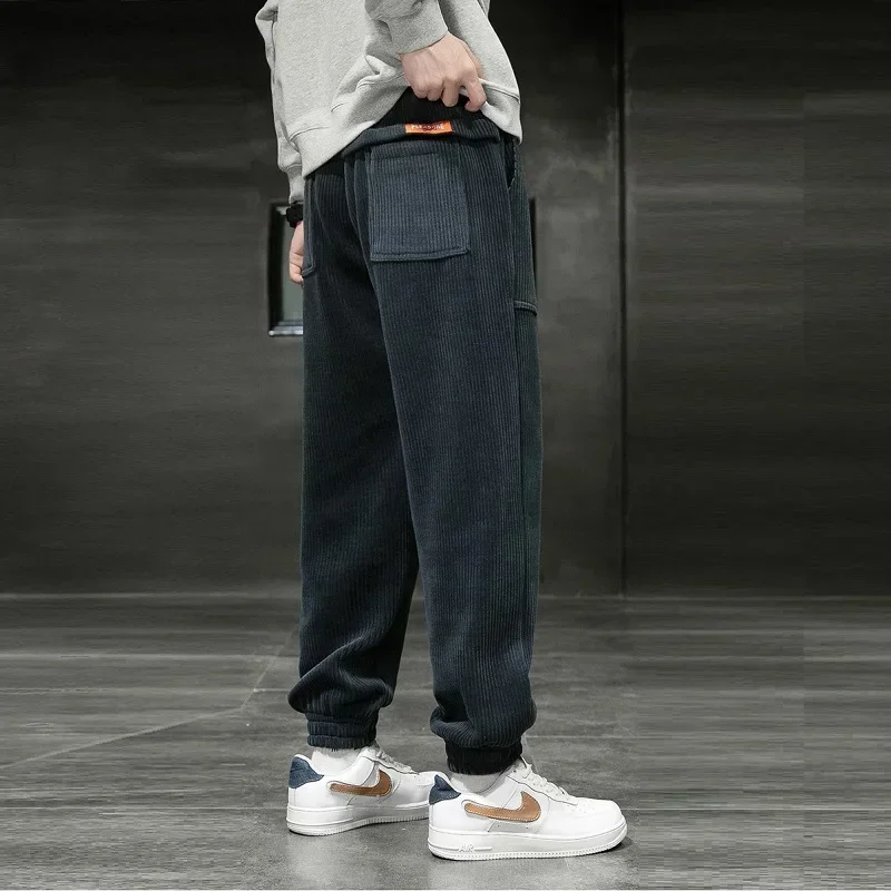 New Autumn Winter Corduroy Sweatpants Men Baggy Joggers Fashion Streetwear Loose Casual Harem Pants Plus SIze 8XL sport jogging trousers wide leg pants fashion pants fashionable wide leg pants