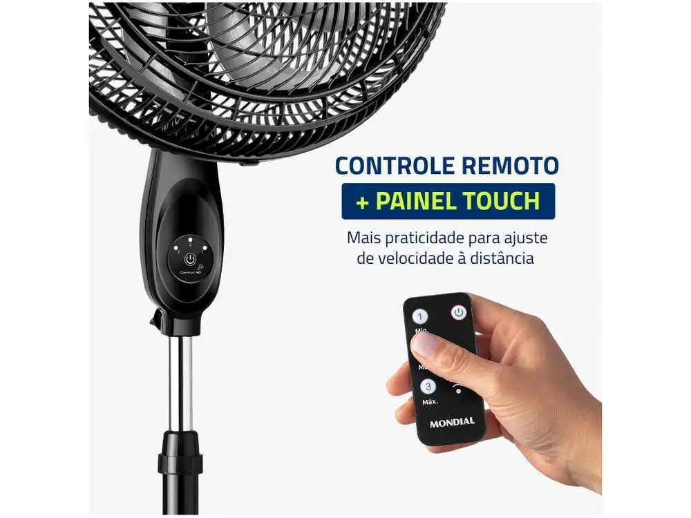 Ventilador de Coluna Mondial VTX-40C-8P-CR 40cm - 110V 4
