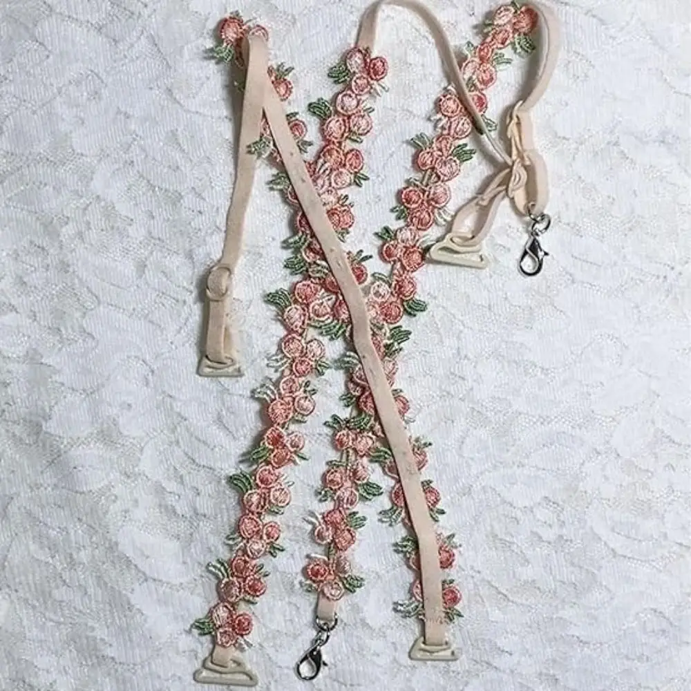 Creative Gift Removable Floral Bra Straps Anti-slip Lace Shoulder Straps Decorative Adjustable Floral Shoulder Belts bra straps,invisible bra straps