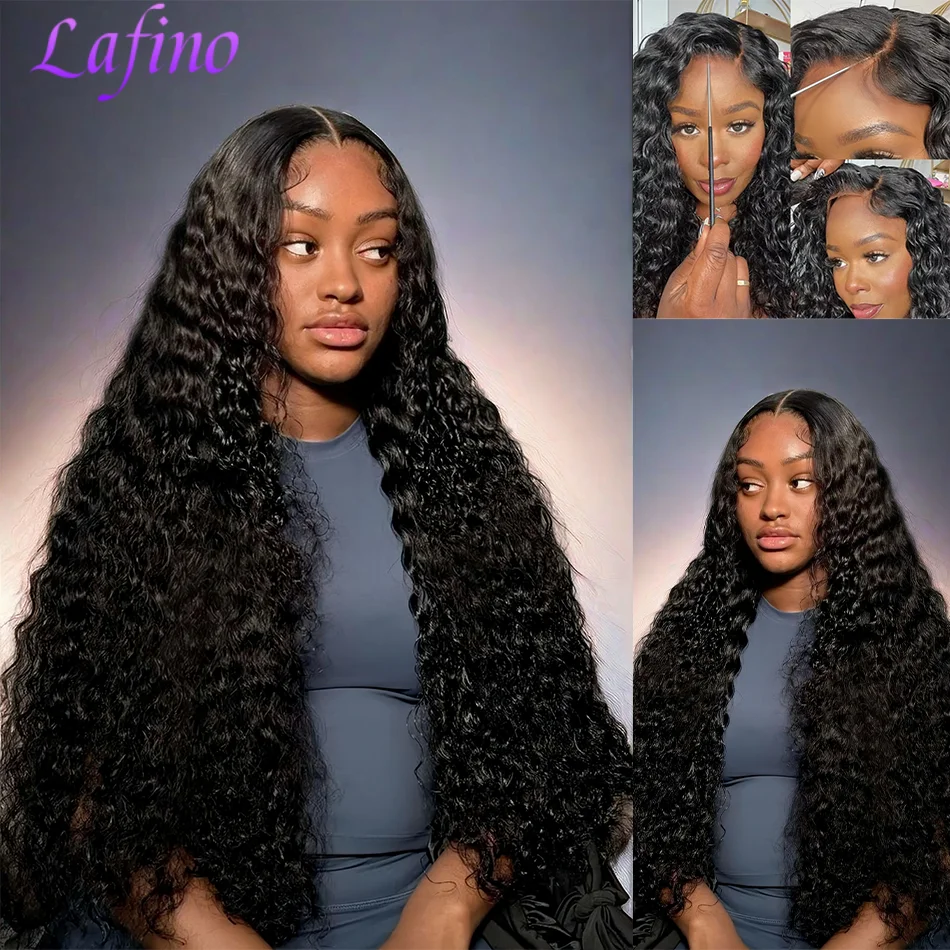 Human hair wigs 200 Density Glueless Wigs Human Hair Water Wave 13x6 13x4 HD Lace Frontal 5x5 4x4 Glueless Brazilian Curly