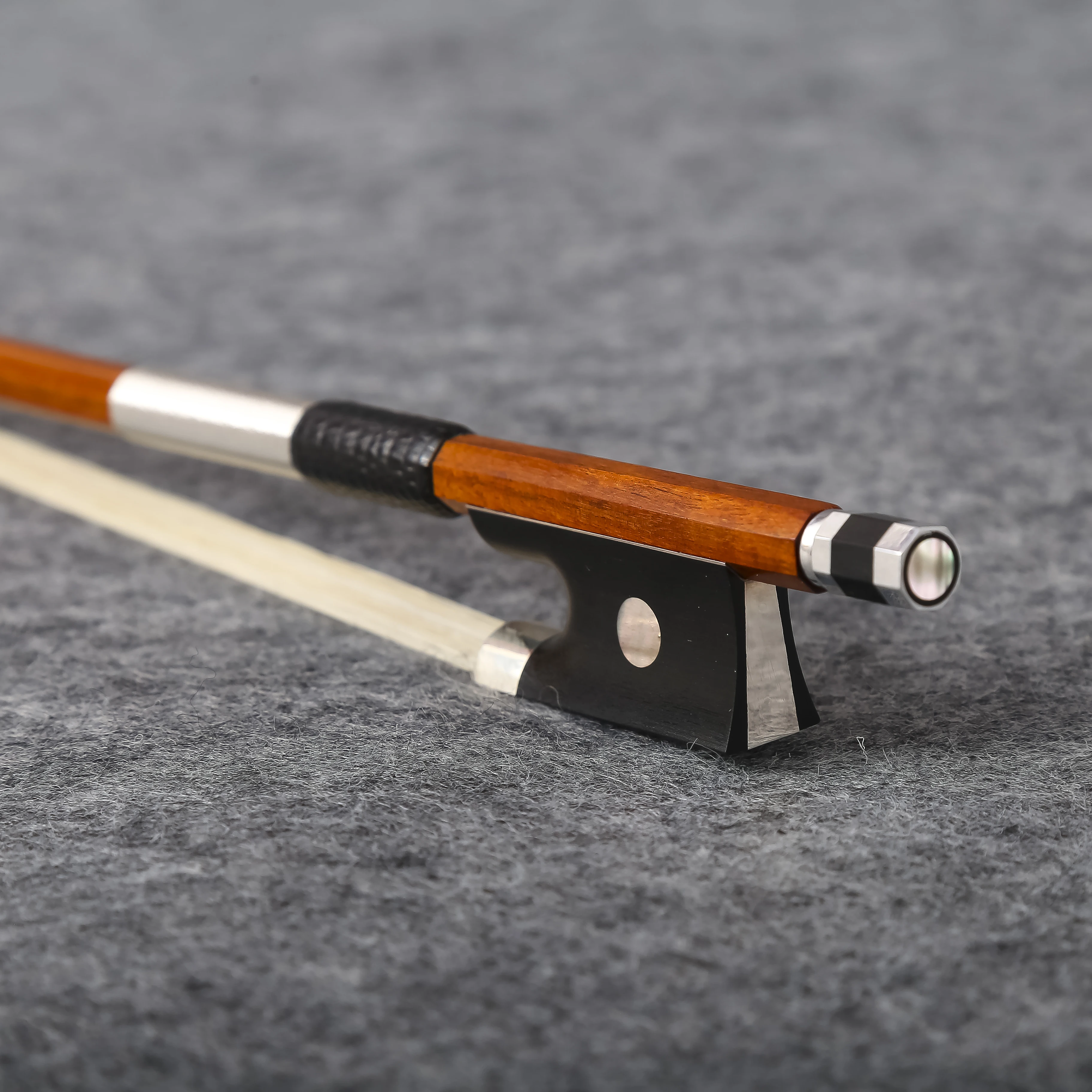 Floraparts 4/4 Copy Peccatte Pernambuco Violin Bow Round Stick Ebony