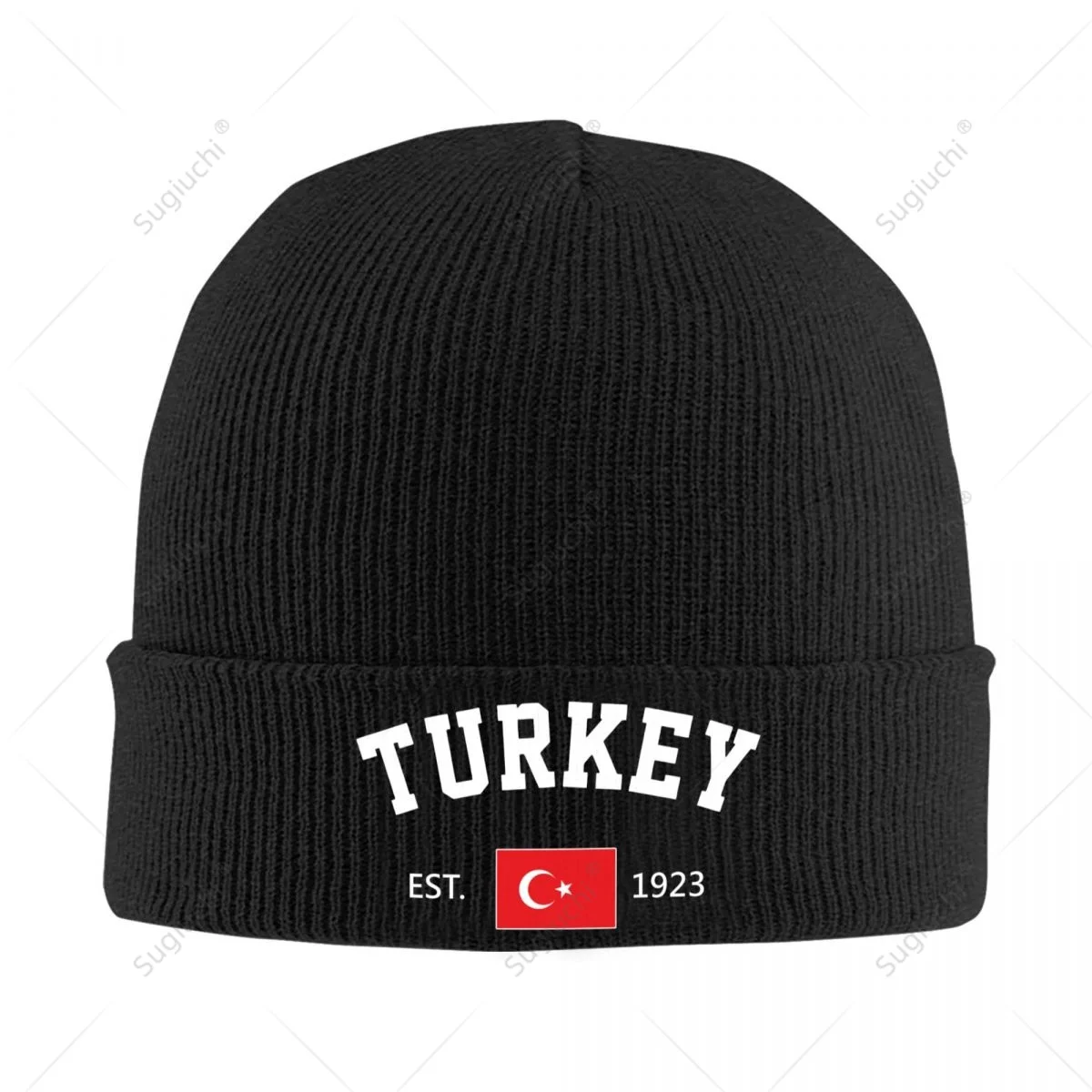 

Knitted Hat Unisex Turkey EST.1923 Independence Day For Men Women Boys Winter Autumn Beanie Cap Warm Bonnet