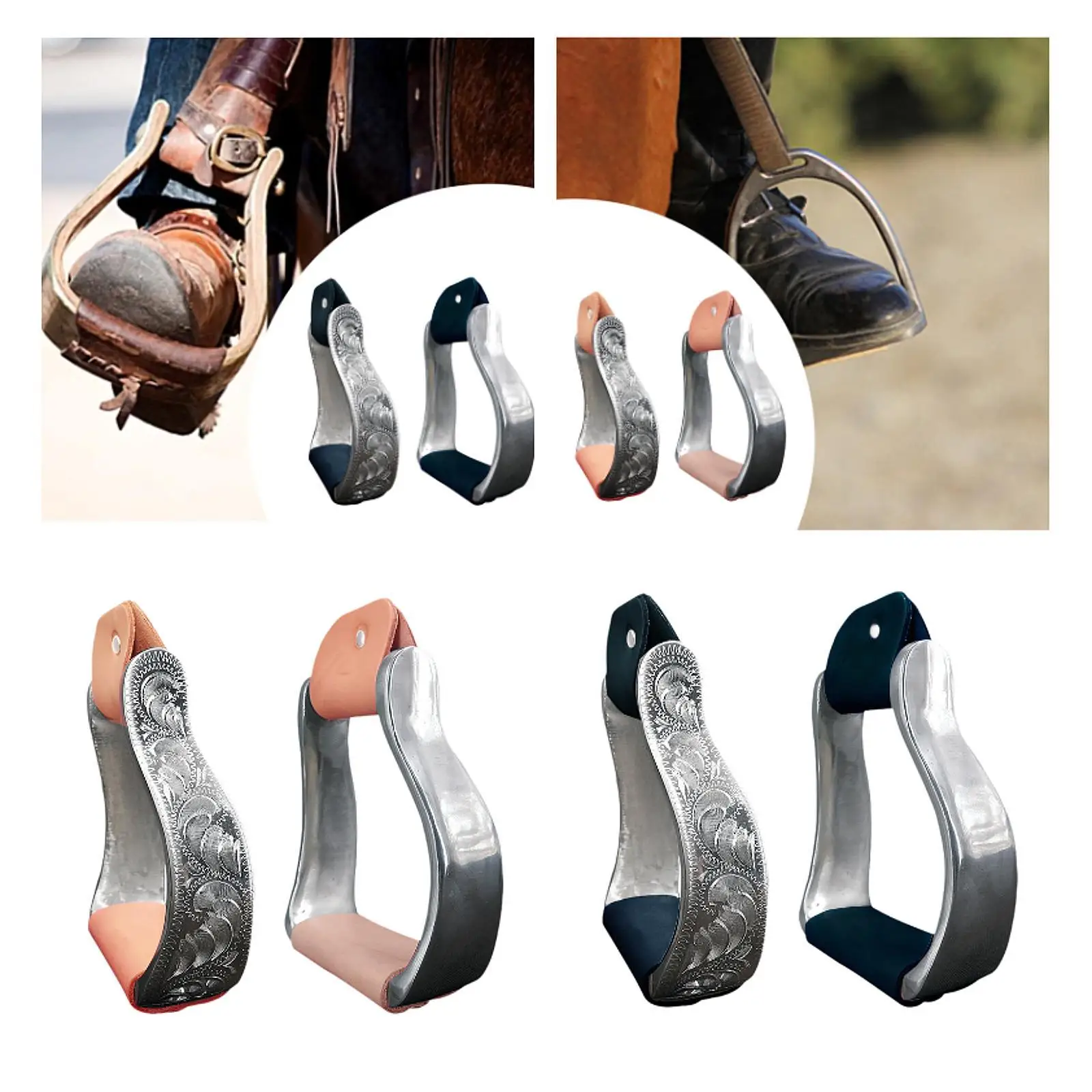 Stirrup for Saddle Aluminium Fittings Stable Hand Engraved Design Small Size Versatile Footrest for for Outdoor Equestrian Rider Stirrup for Saddle Aluminium Fittings Stable Hand Engraved Design Small Size Versatile Footrest for for Outdoor Equestrian Rider