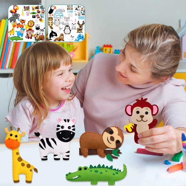 Zoo Felt Animal Educational Toys Felt Animals Animal Felt Animals Sewing  for Kids for Toddler Children - AliExpress