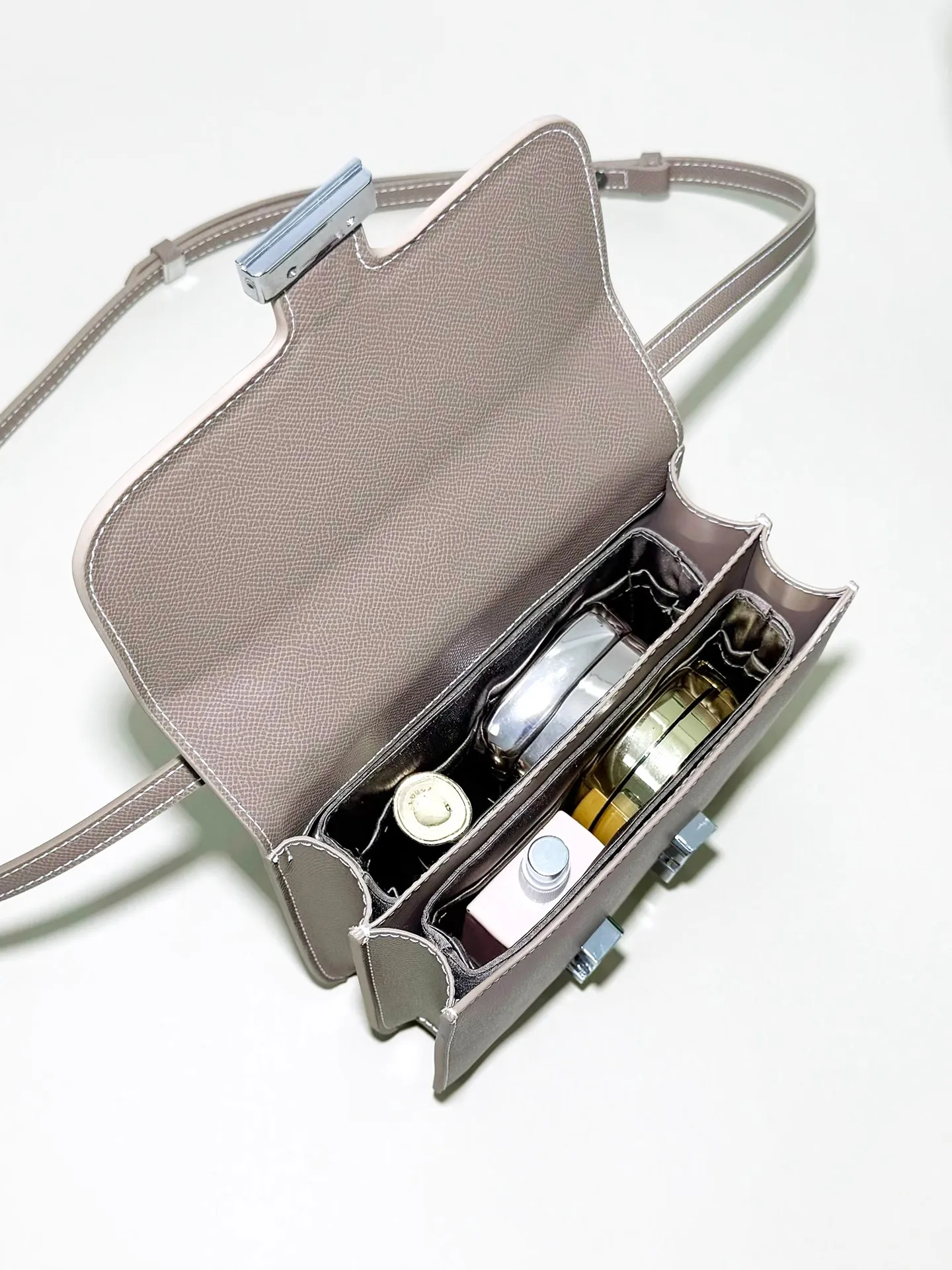 Wenjing Constance8 23 Inner Storage Bag Light Nylon Pure Color Cubic Structure for Handbag Organizer Cosmetic Bag