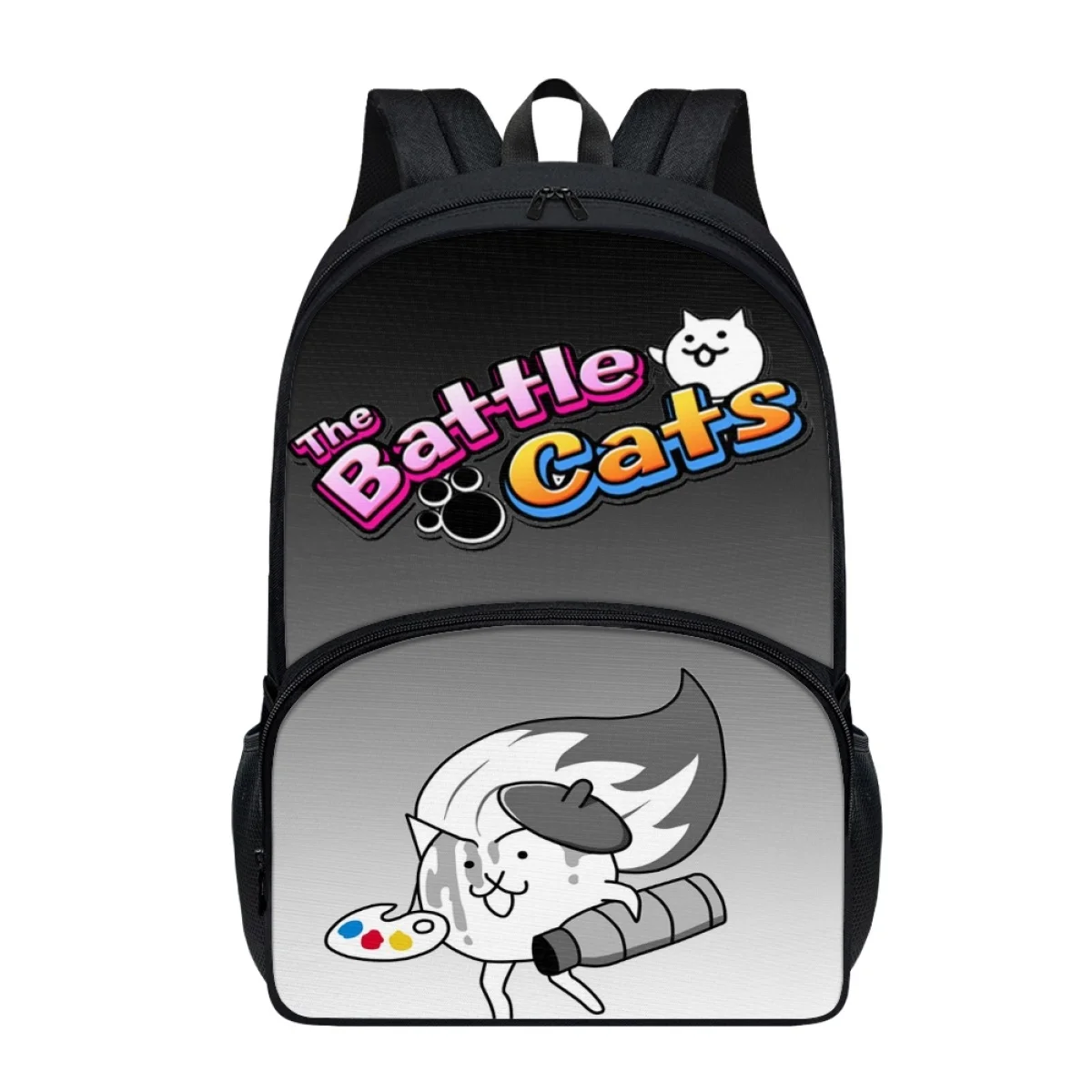 

FORUDESIGNS Gradient Game The Battle Cats 17 Inch Schoolbags Dual Zipper Lightweight New Student School Backpacks Utility School