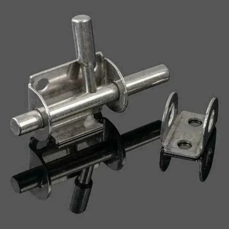 Door Latch Solid Sliding Bolts Latch Hasp Home Hardware Gate Safety Toilet Door Lock 1 PCS