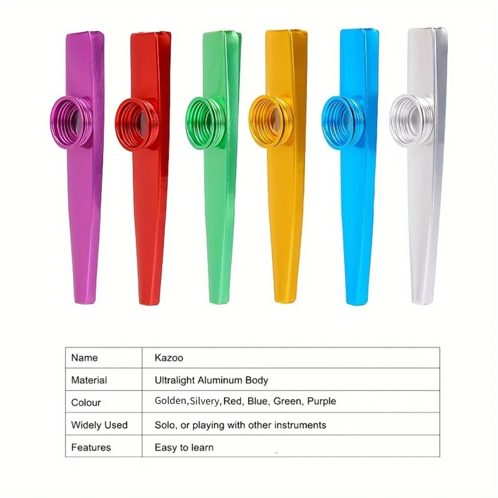 Exquisite Aluminum Alloy Kazoo with Storage Box Suitable for Beginners Musical Instruments
