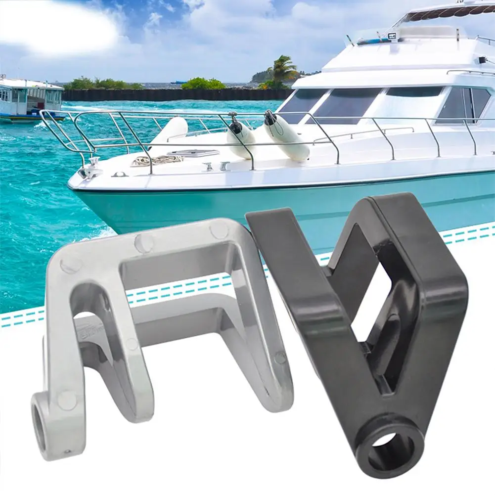 4PCS Boat Bumper Clips Hangers Adjusters Cleats Pontoon Fender Clips Boat Fender Clips For Docking 1 / 1.25 In Square Tube 4pcs boat clips quick release pontoon boat square rail hanger adjustable cleats for docking bumpers accessories