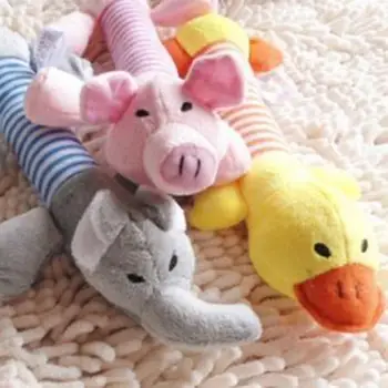 Molar Dog Toy，Plush Supplies，Fit For All Puppy，Plush Sound Chew Squeaker，Squeaky Pig Elephant Duck Toy，Funny Plush Toys