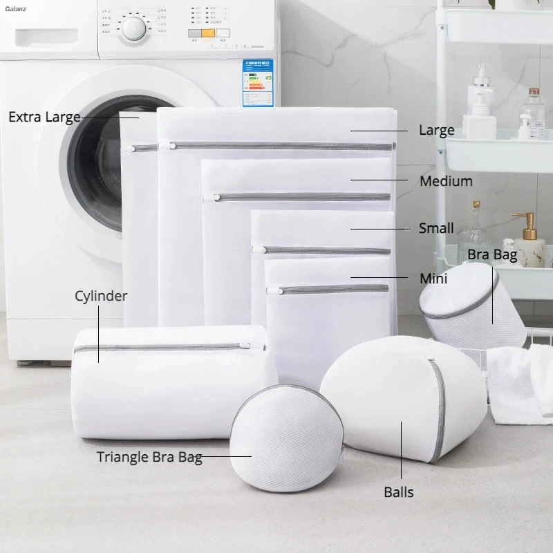 Mesh Laundry Bag Polyester Laundry Wash Bags Coarse Net Basket Bags for Washing Machines Mesh Bra Bag laundry bag clothes washing bag bra washing bag