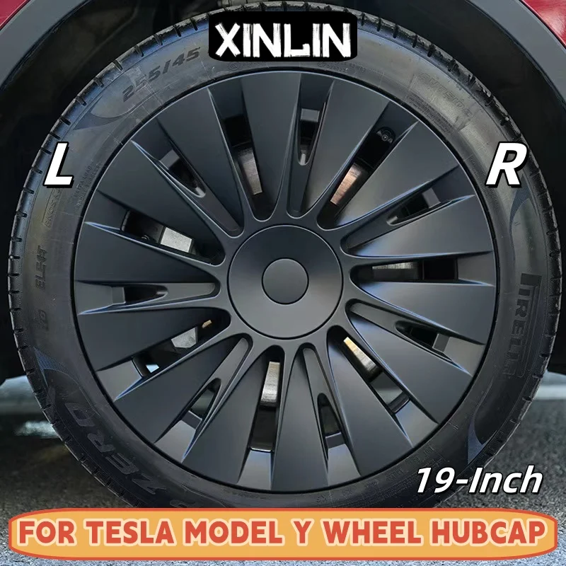 4PCS HubCap 19 Inch Wheel Caps Automobile Performance Replacement Hub Cap Full Rim Cover Accessories For Tesla Model Y -