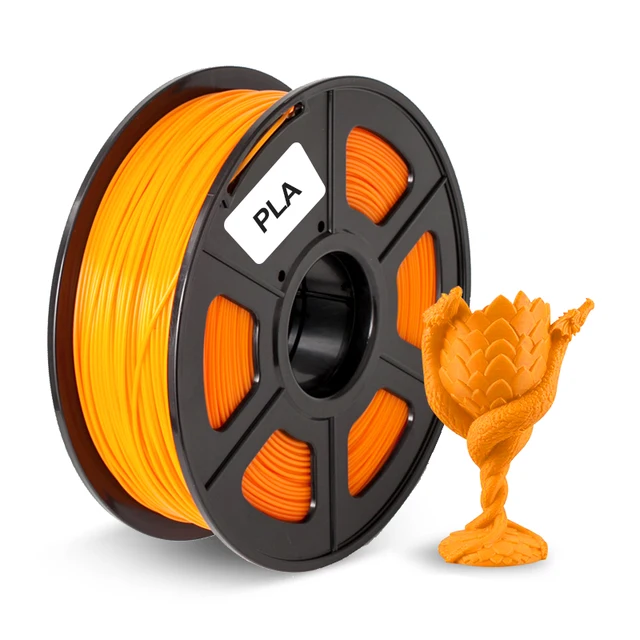 PETG PLA Filament 1kg 1.75mm Diameter Tolerance +/-0.02mm 320m/Roll 100%No Bubble High Strength FDM 3D Printer Printing Material PLA Orange