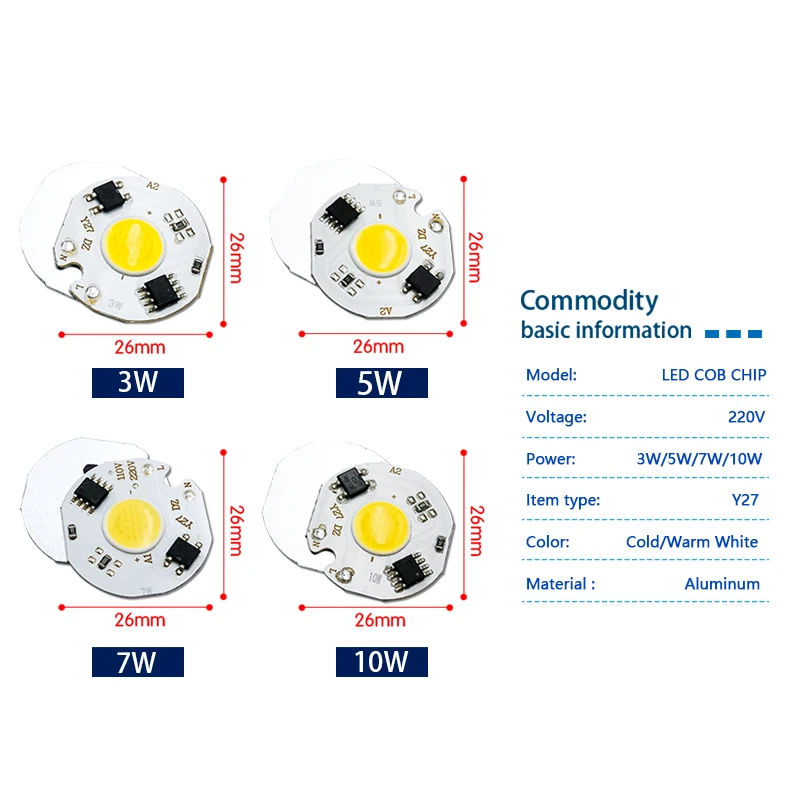 Aluminum LED Osram 3W COB Spot Light Warm White Round At ₹ 157/piece In - Foto 8