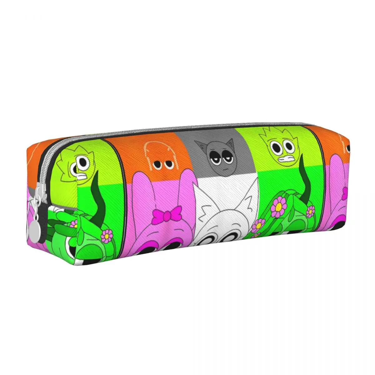 Sprunki Incredibox Game Pencil Cases Fun Pen Box Bag for Student Large Storage Office Cosmetic Pencil Box