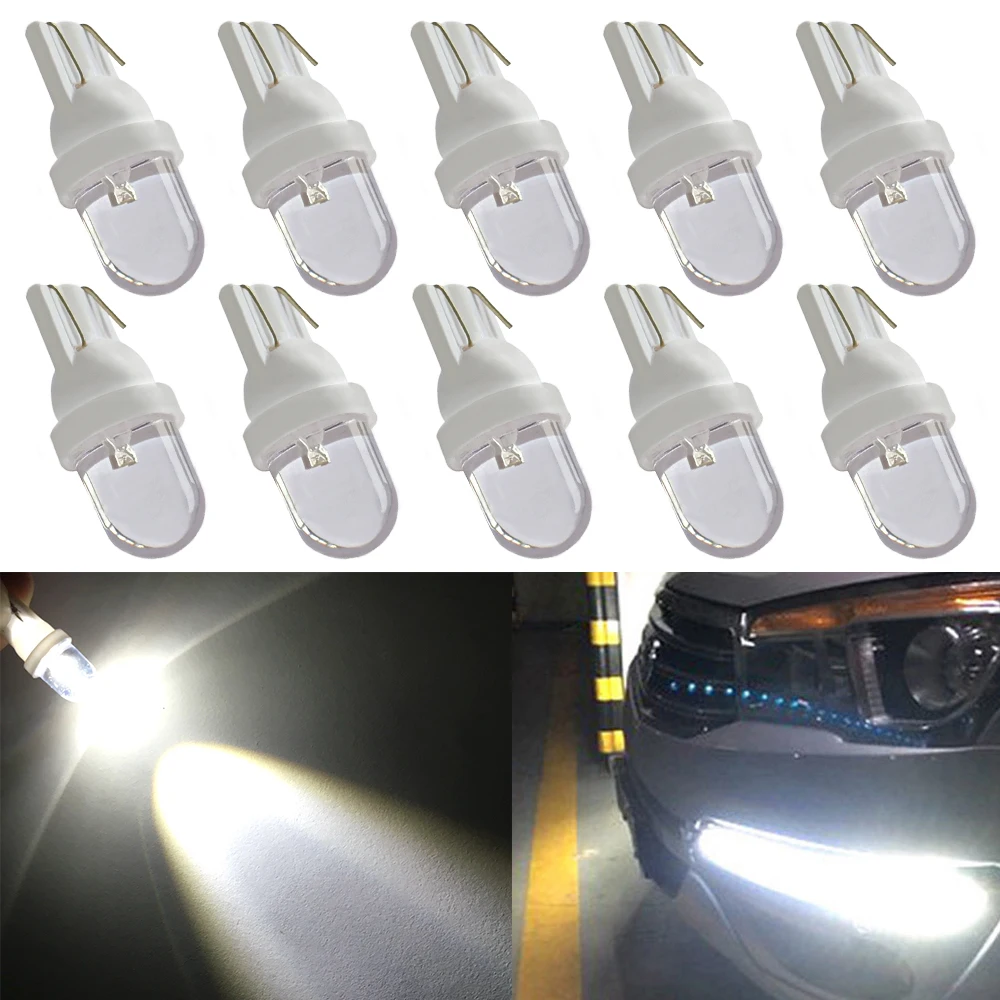 Lampe de Signalisation LED Blanche et Bleue RGB T10 W5W 1smd DC 12V, Lumière  Latérale de Plaque d'Immatriculation Prada, Éclairage d'Ampoule pour Voiture,  10 Pièces - AliExpress