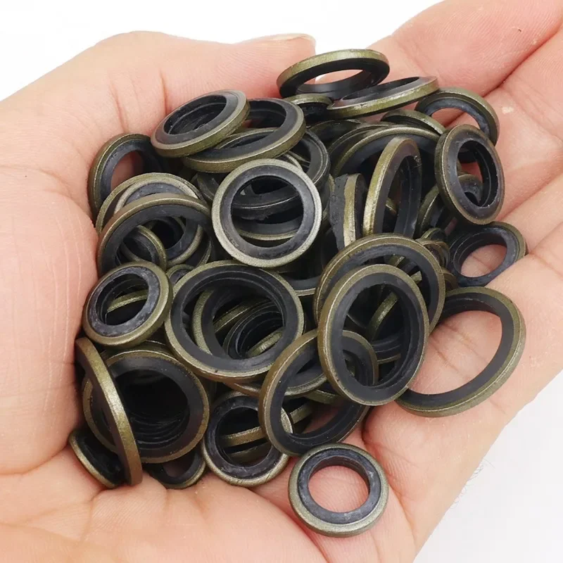 Car Oil Pan Drain Gasket Drainage Bolt Pad Rubber Oil Drain Plug Gasket Replaceable Seal Set M6 M8 M10 M12 M14 M16 200~100pcs oil drain plug gasket oil drain plug seal washer