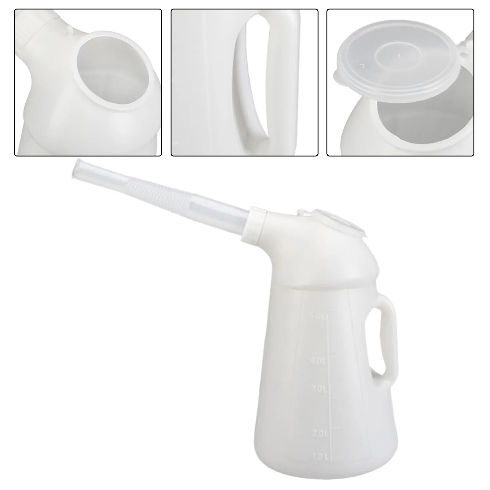 Oil Jug with Spout Oil Dispensing Bottles Measuring Container 1.2L/2/3/4/5L
