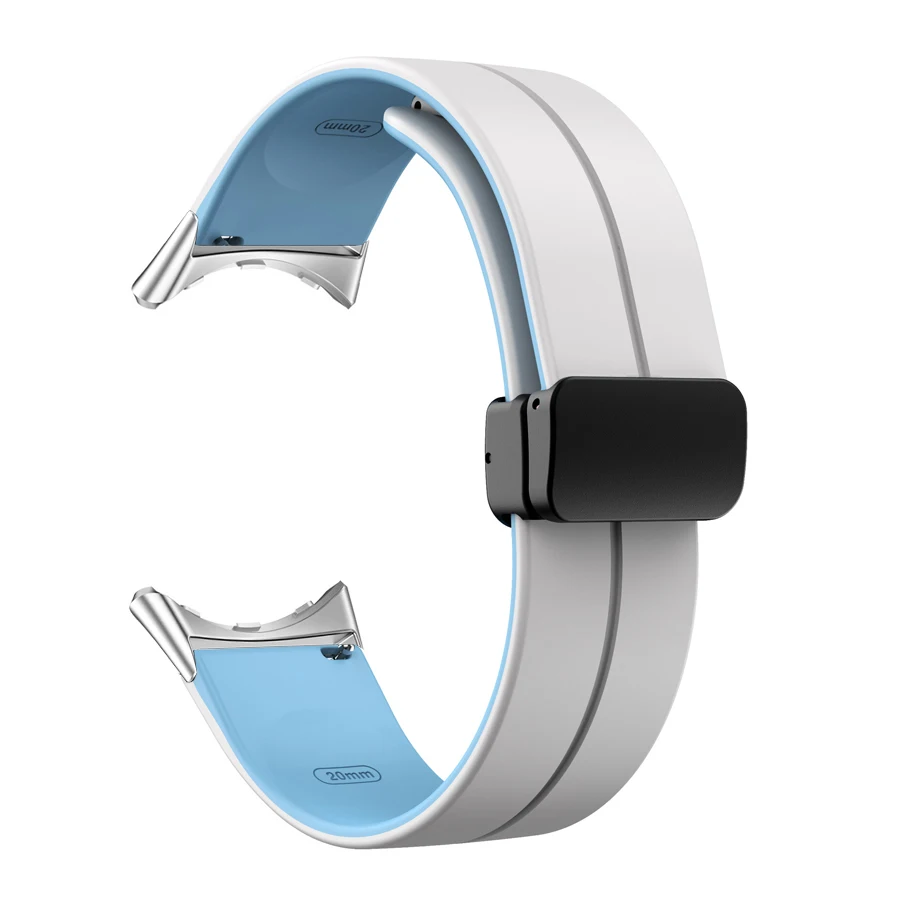 Silicone Magnetic Buckle Strap for Pixel Watch - Adjustable and Comfortable Replacement Wristband Bracelet