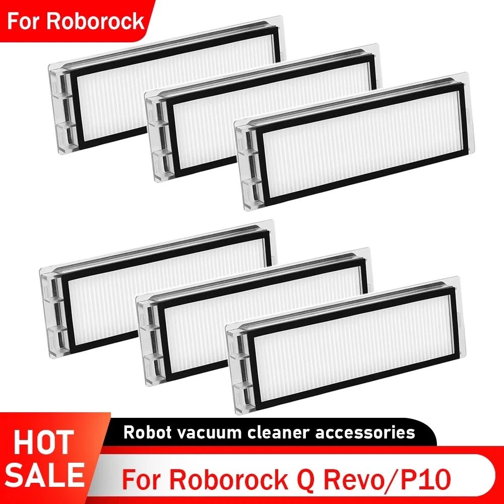 2-12pc Hepa Filter Replacement For Roborock P10/ Roborock Q Revo Vacuum Cleaner Spare Parts Robot Vacuum HEPA Filter Accessories