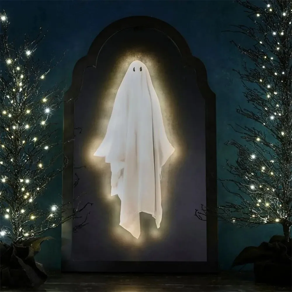 Miroir Fantôme Holographique Halloween - 35 Cm, LED, Décoration Effrayante Pour Intérieur, Maison Hantée - 9