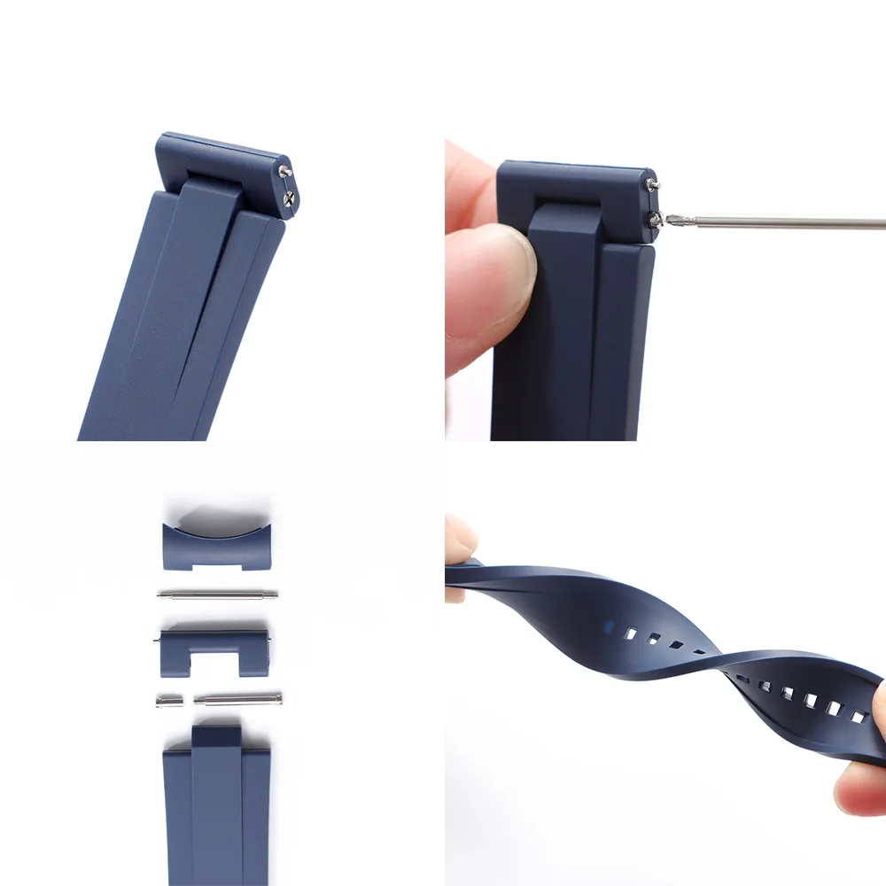 Premium Silicone Rubber Watch Band - Waterproof Quick Release Strap